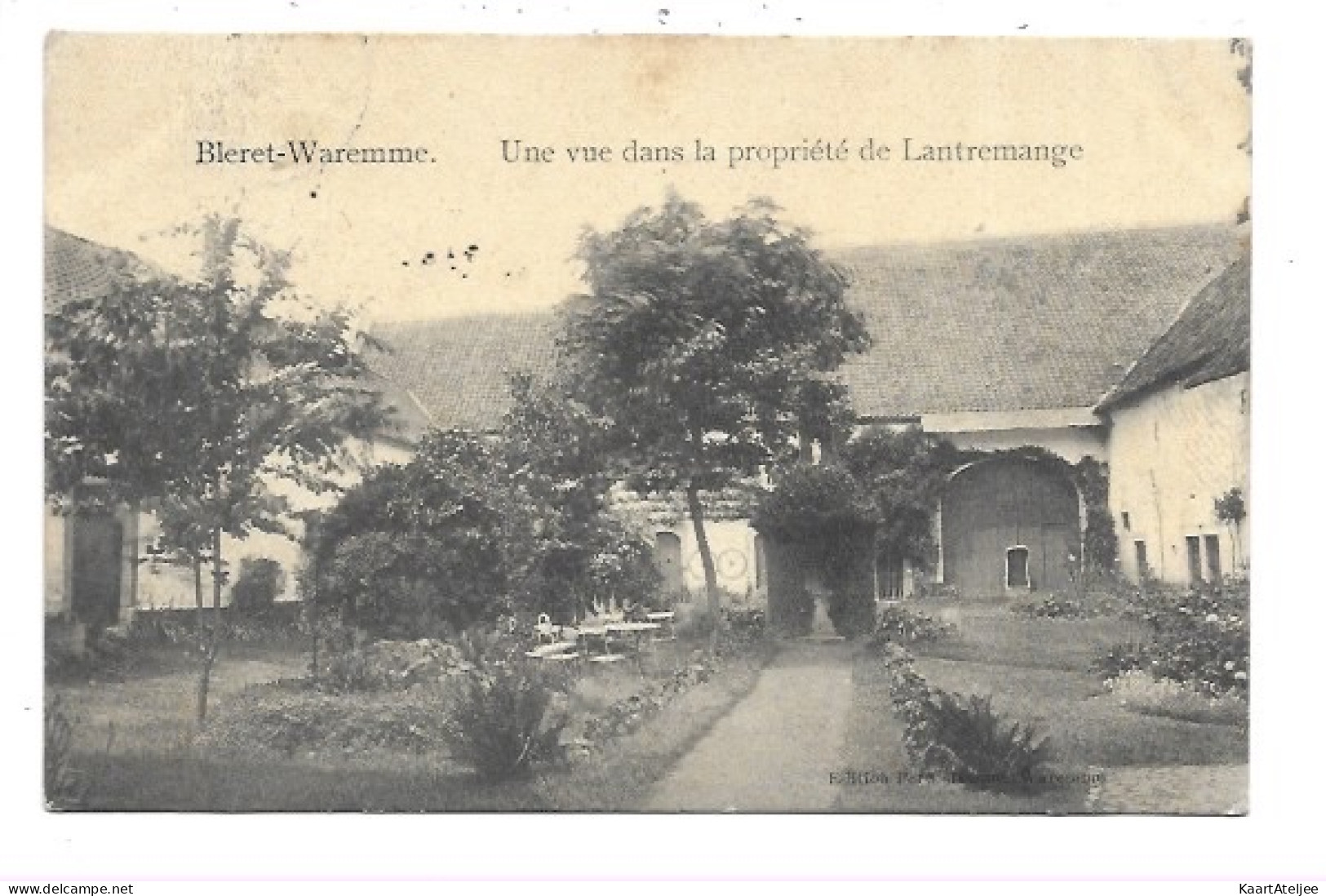 Bleret-Waremme - Une vue dans la propriété de Lantremange.