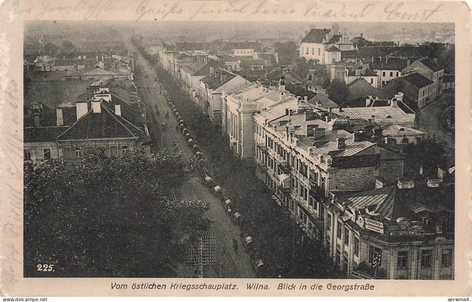 Blick in die Georgstraße in Wilna Litauen Postkarte AK 1917