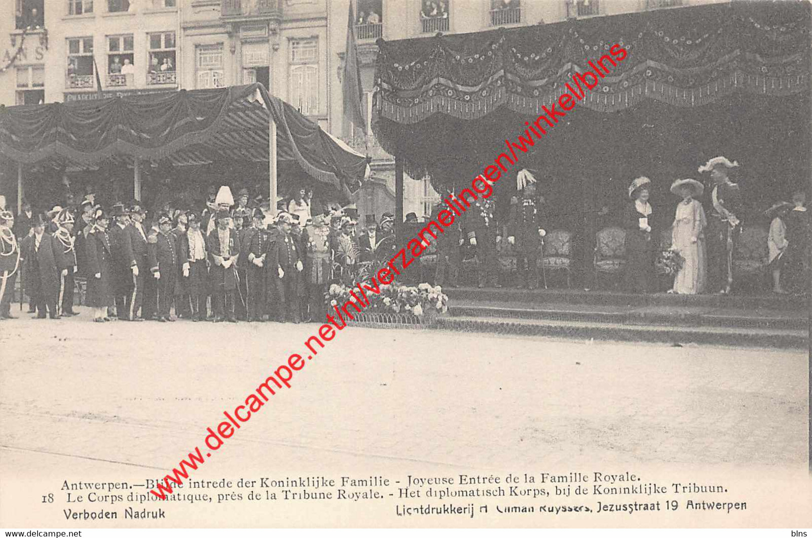 Blijde intrede der Koninklijke Familie - het diplomatisch Korps - Antwerpen