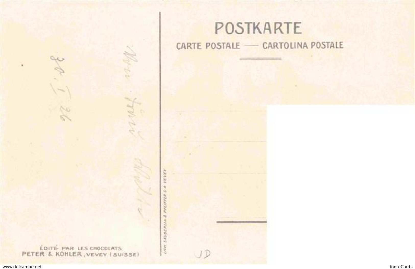 Blonay-sur-Vevey Blonay-Saint-Legier VD Château Schloss Kuenstlerkarte