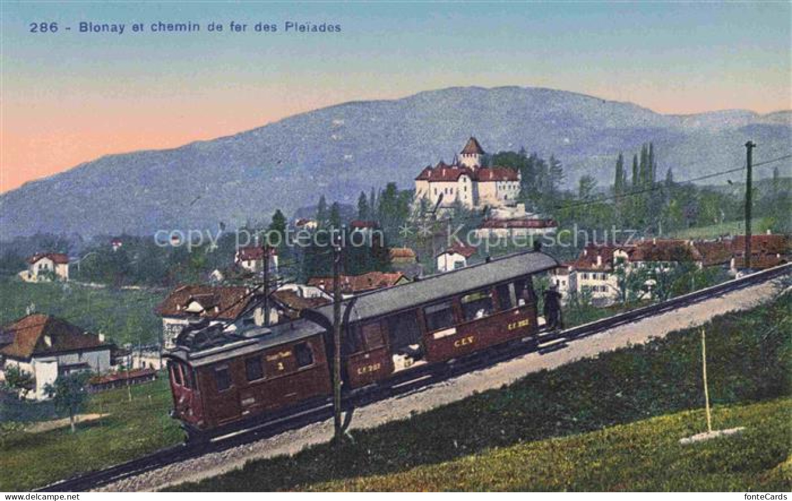 Blonay-sur-Vevey Blonay-Saint-Legier VD Panorama Chemin de fer des Pleiades