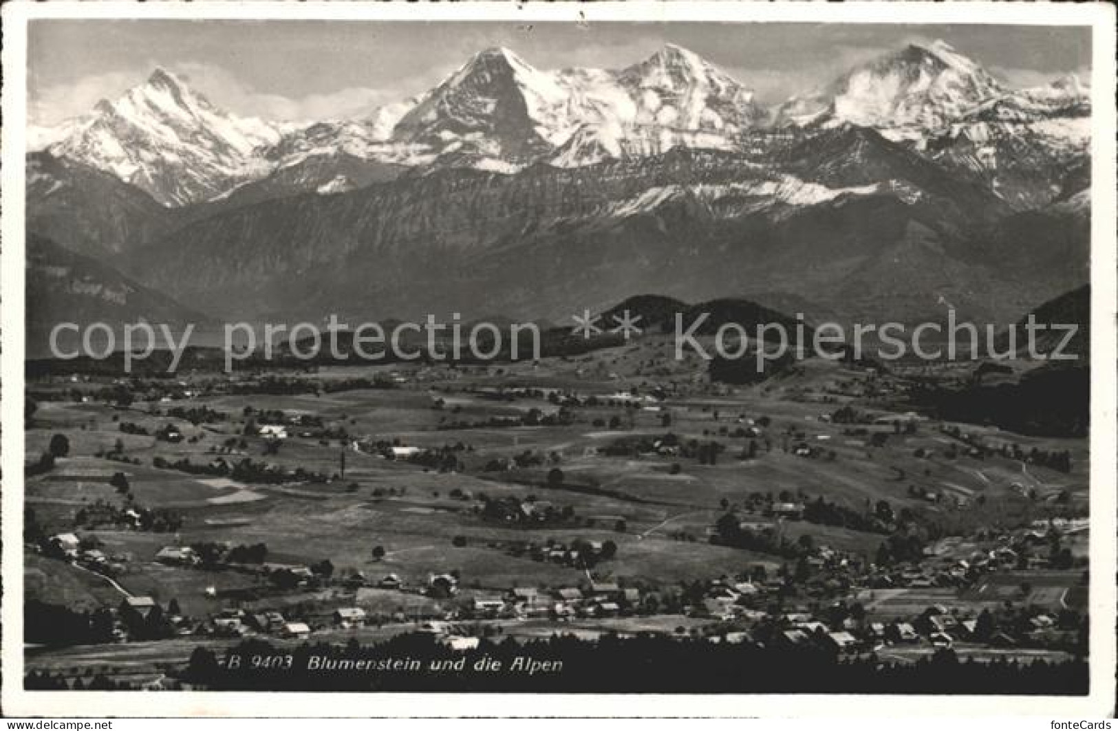 Blumenstein BE mit Alpenpanorama