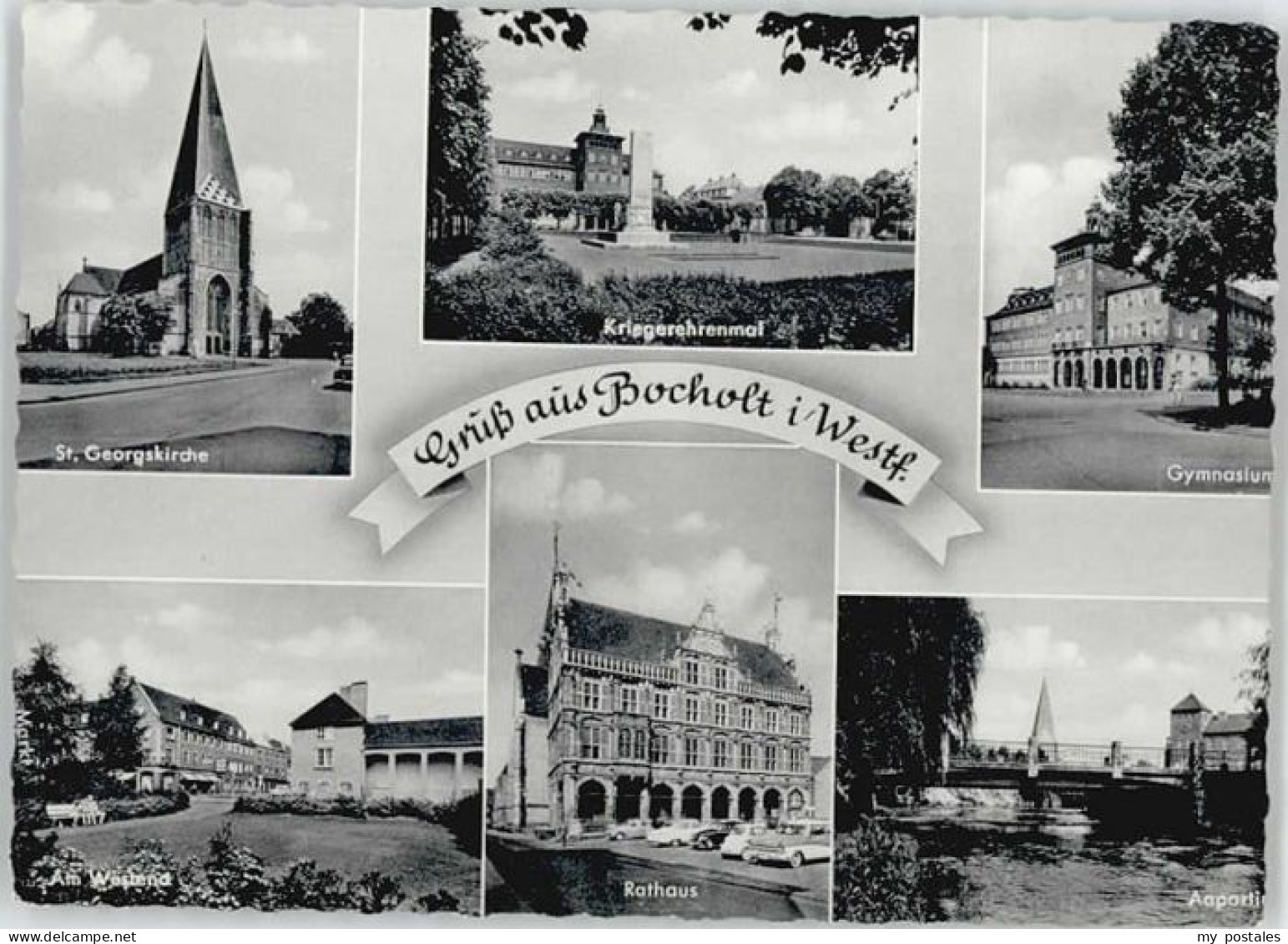 Bocholt Westfalen Bocholt St Georgskirche Kriegerehrenmal Rathaus Gymnasium Rath