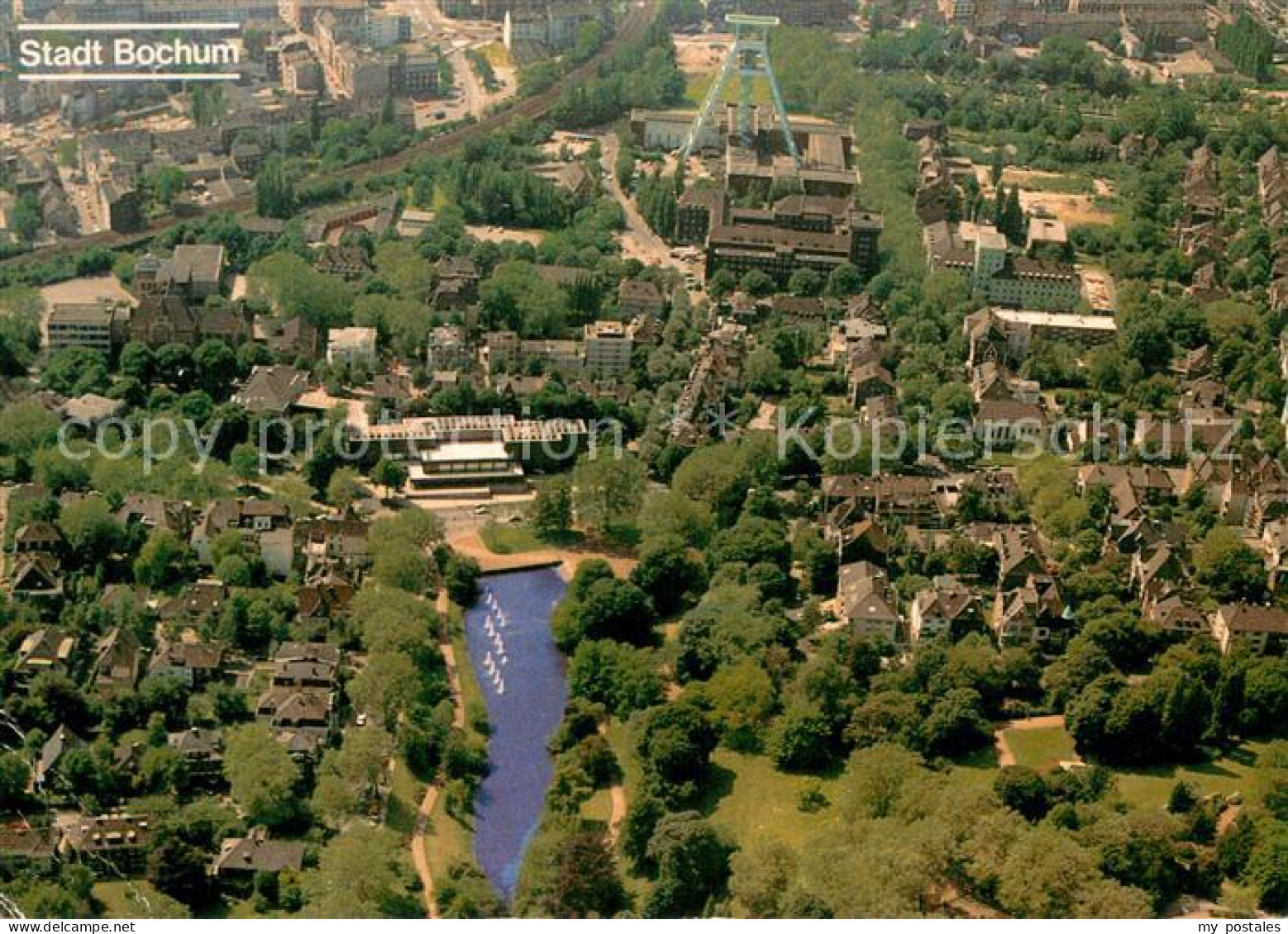 BOCHUM  CITY Deutsches Bergbau Museum und Museum Bochum Fliegeraufnahme