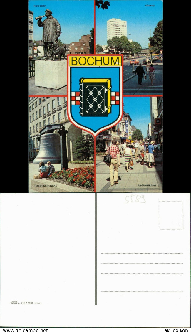 Bochum Mehrbildkarte von Bochum mit Friedensglocke, Südring & Kuhhirte 1985