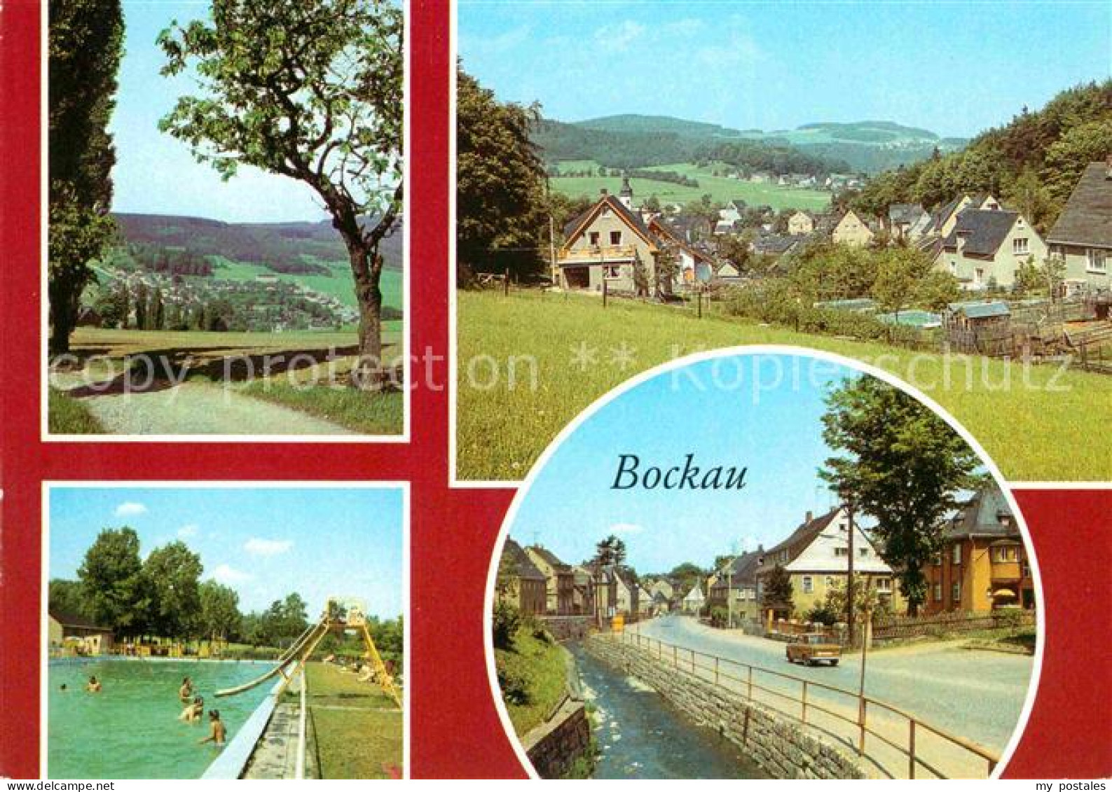 Bockau Erzgebirgskreis Teilansichten Freibad Karl Marx Strasse