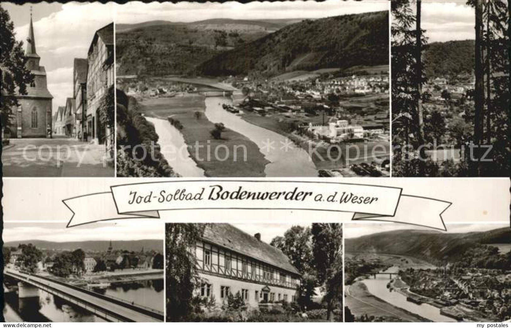 Bodenwerder Weser Fliegeraufnahme Bruecke