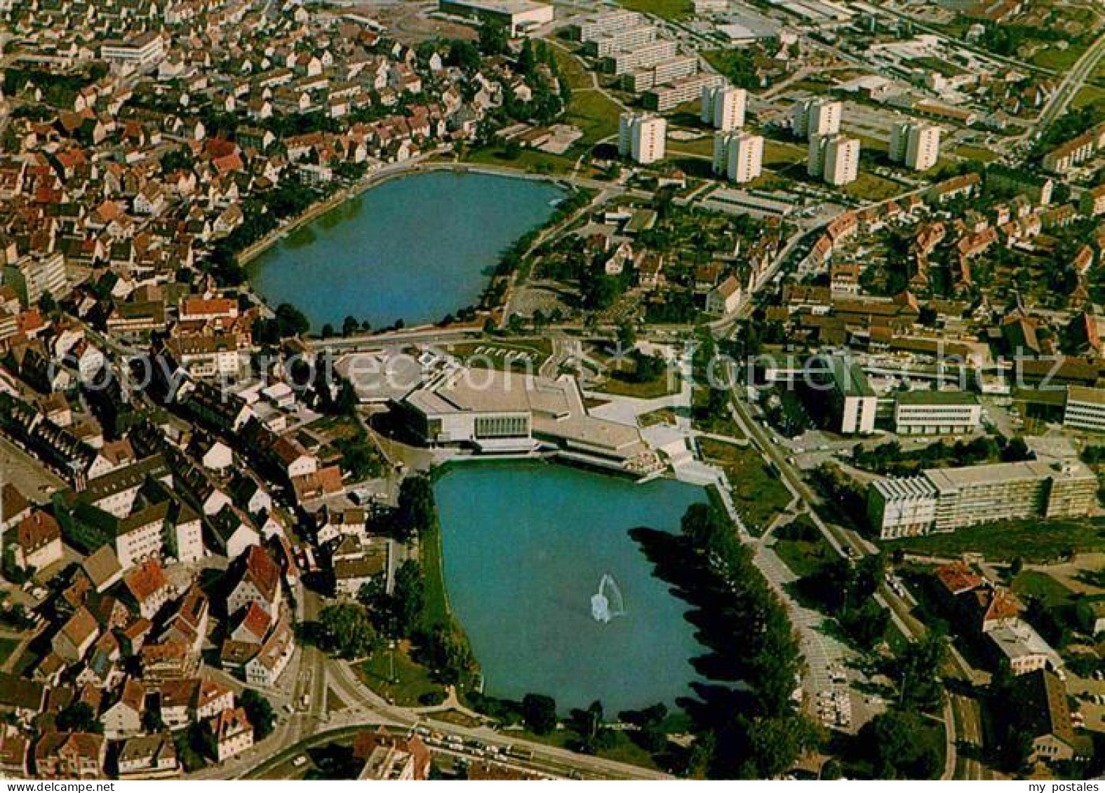 Boeblingen Kongresshalle Seen Fliegeraufnahme