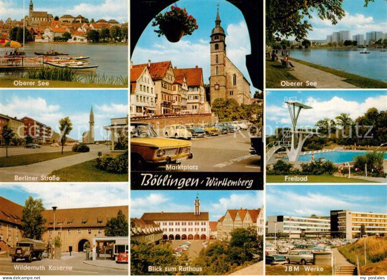 Boeblingen Oberer See Berliner Strasse Wildemuth Kaserne Marktplatz Kirche Ratha