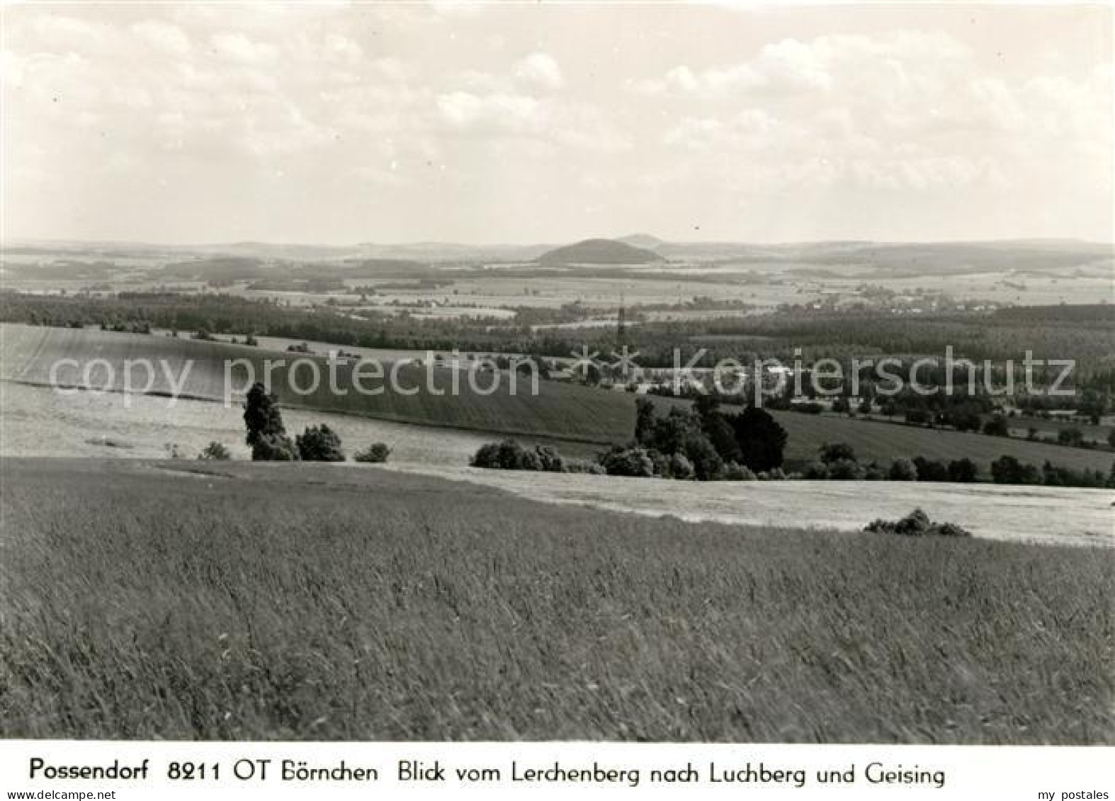 Boernchen Bannewitz Blick vom Lerchenberg nach Luchberg und Geising
