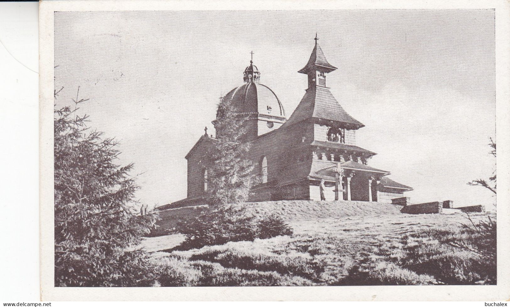 Böhmen und Mähren 1944 – Kapelle am Radhošt – Kaple na Radhošti – gelaufen