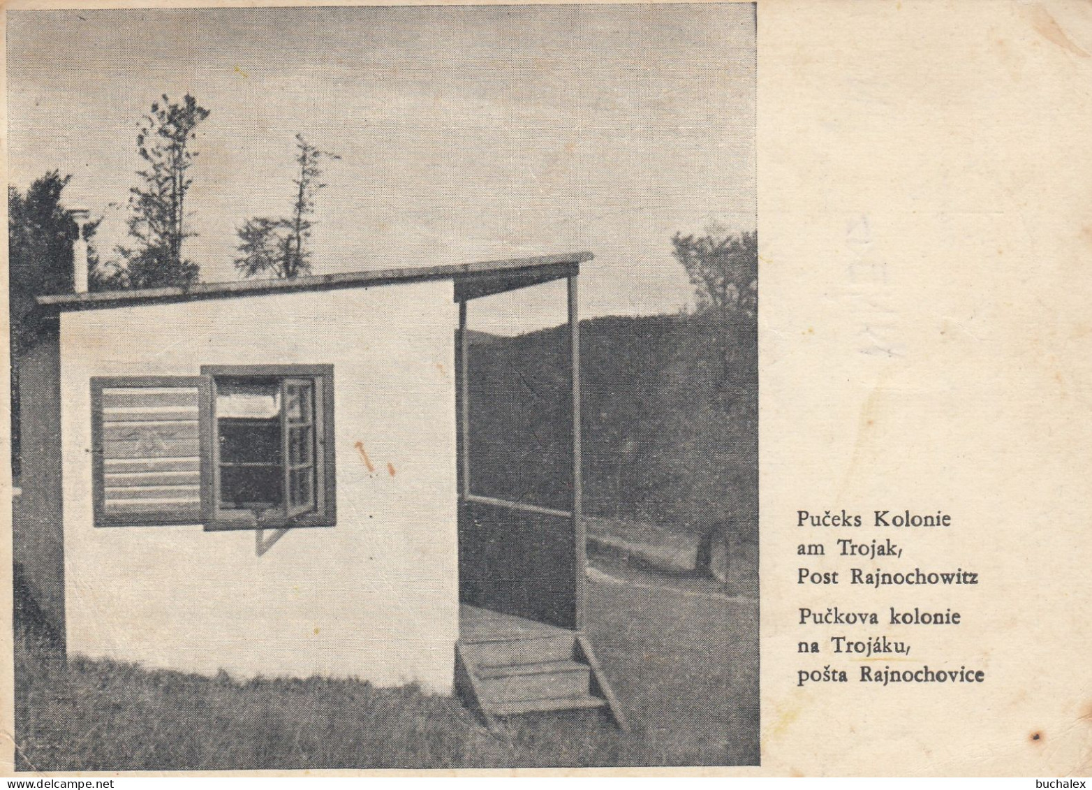 Böhmen und Mähren – Pučeks Kolonie am Trojak bei Rajnochowitz – gelaufen