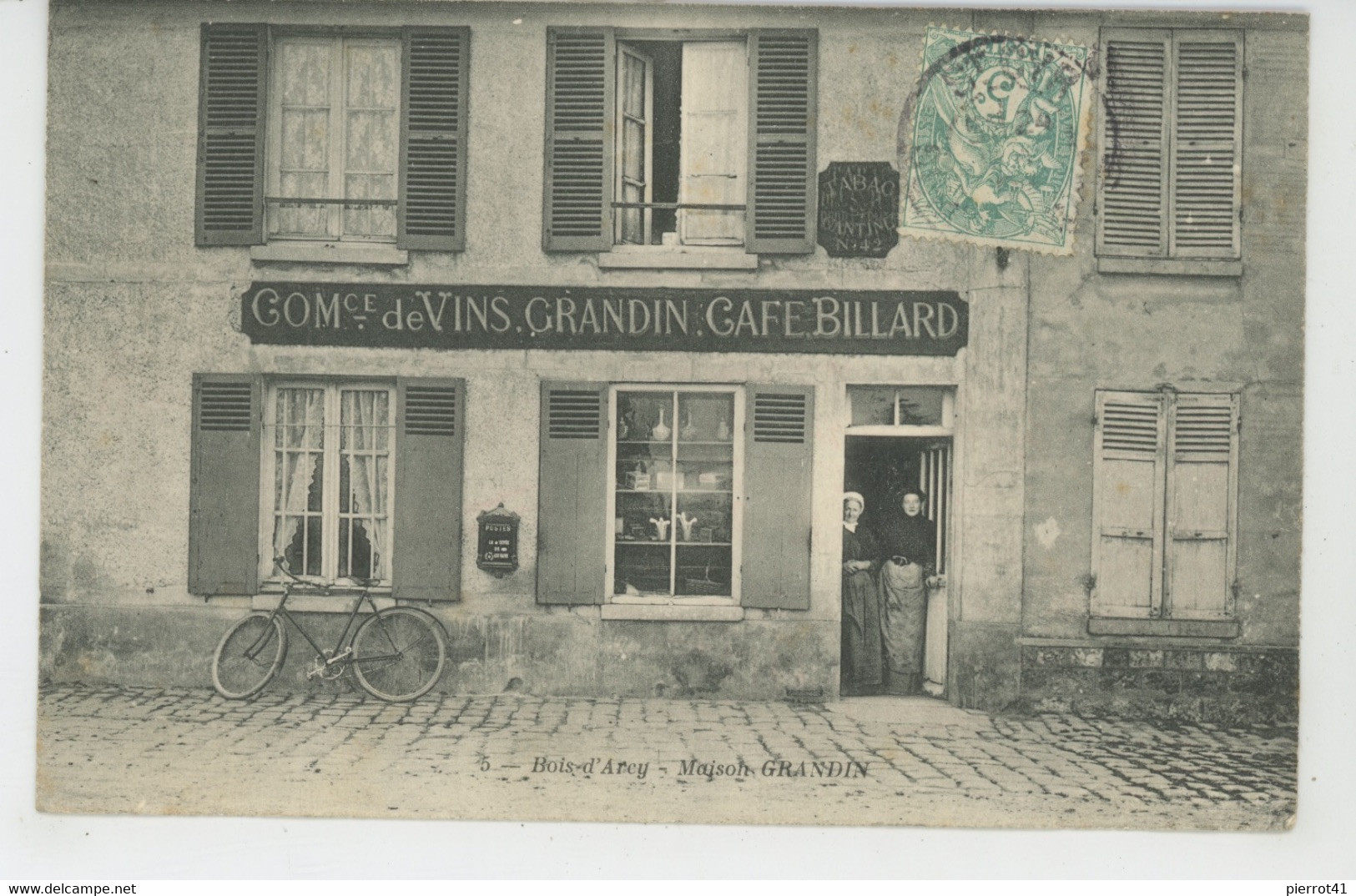 BOIS D'ARCY - Maison GRANDIN - COMMERCE DE VINS - Café Billard