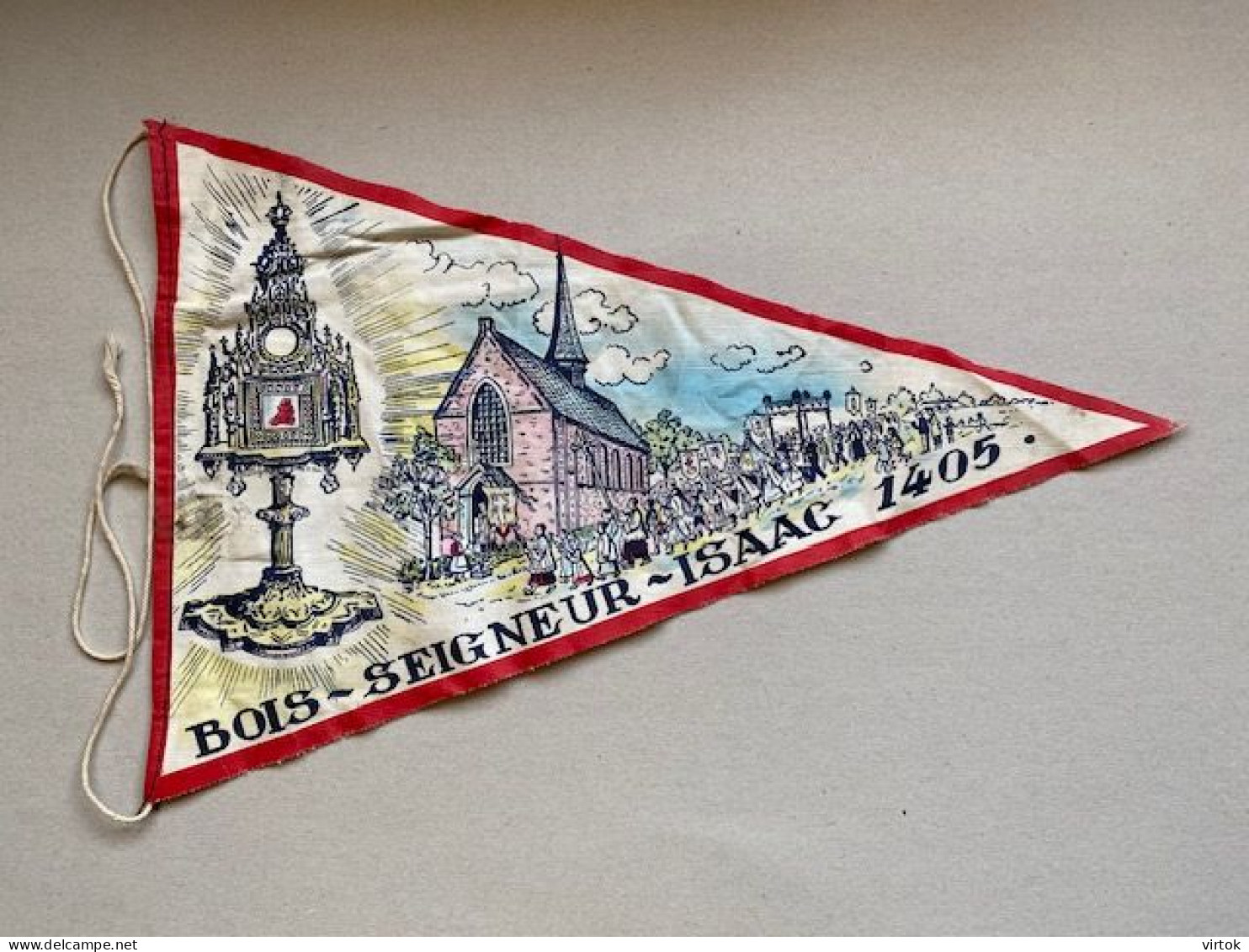 Bois Seigneur Isaac : oude fietswimpel - ancien fanion de vélo ( Napoleon )  (  Braine L'Alleud )