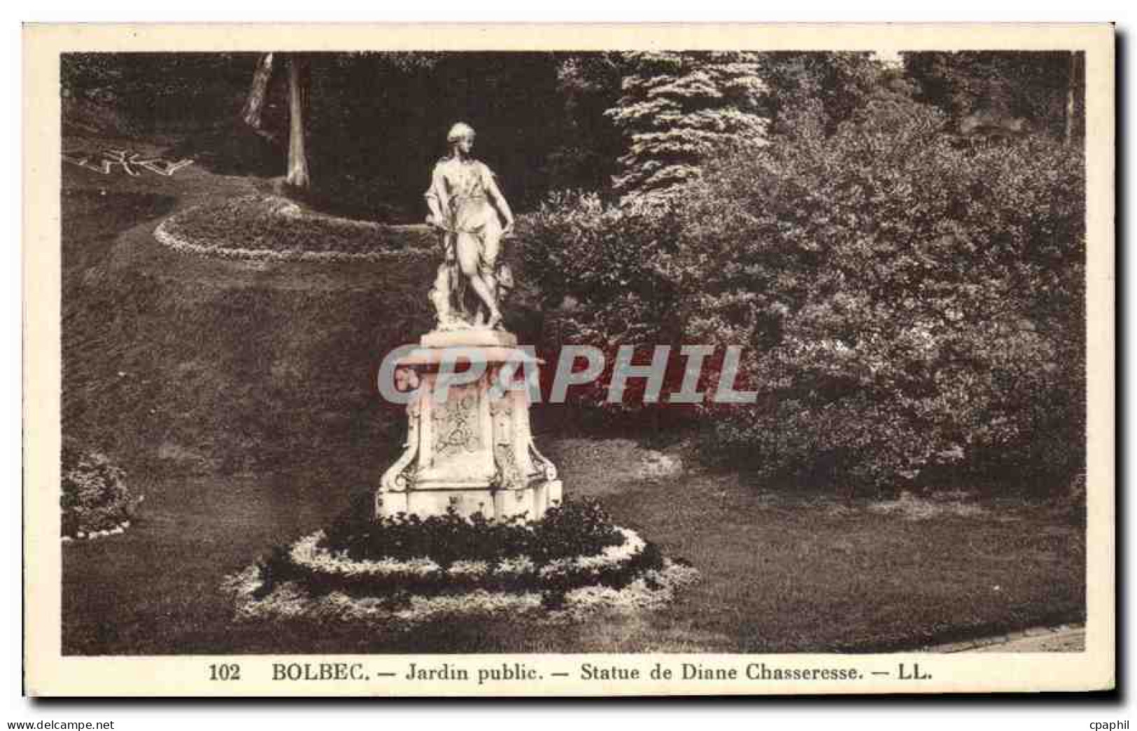 Bolbec - Jardin Public - CPA