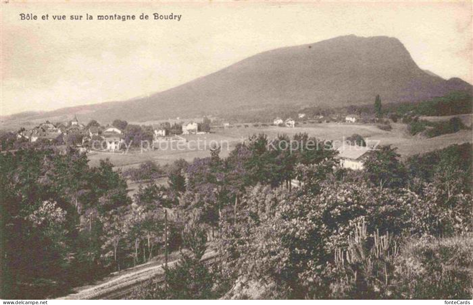 Bole Boudry NE Panorama et vue sur la Montagne de Boudry