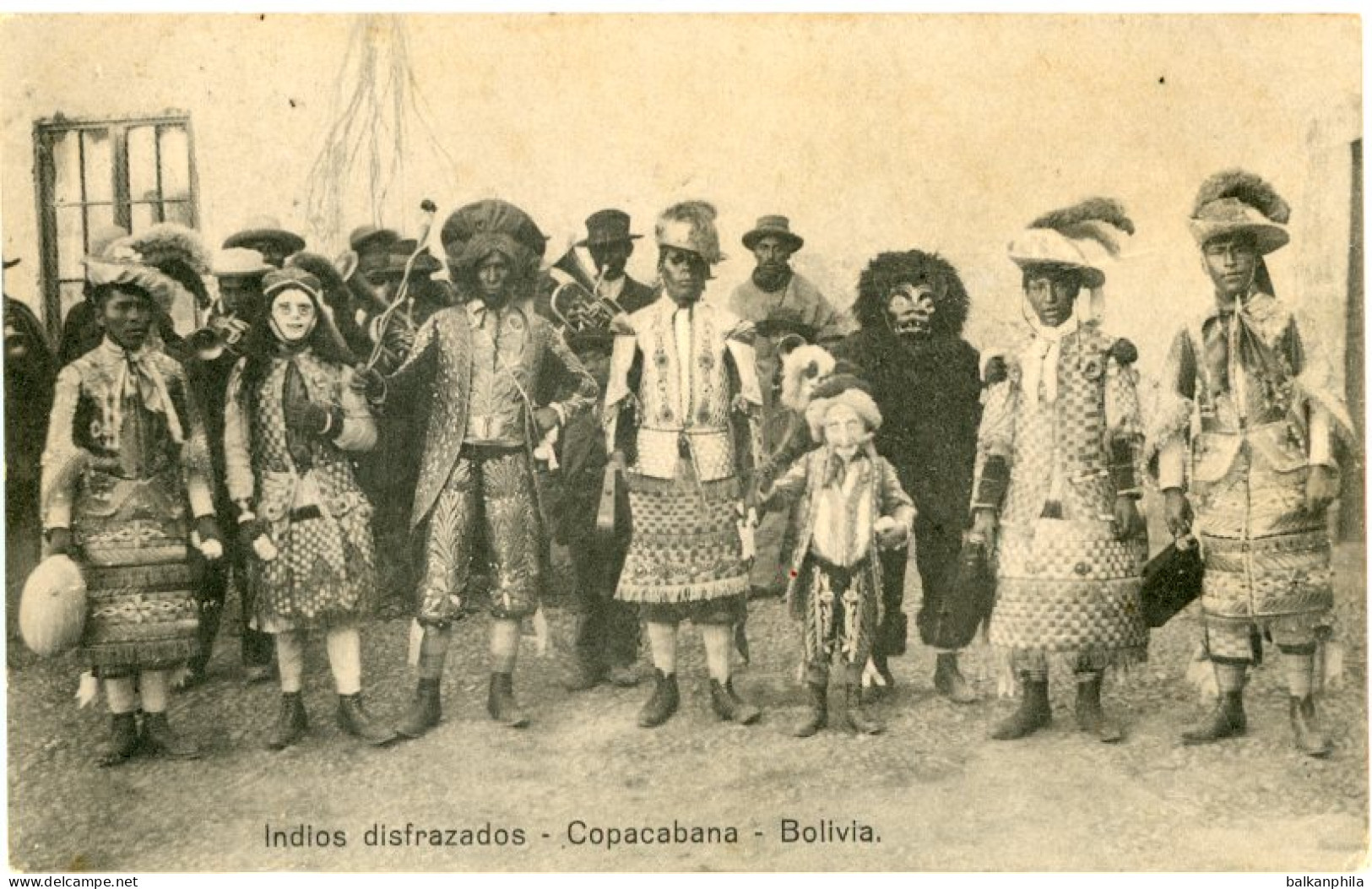 Bolivia Copacabana Locals with Masks