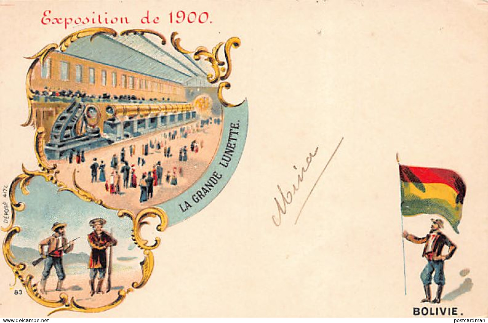 Bolivia - El pabellón de Bolivia en la Exposición Internacional de París (Francia) en 1900 - Ed. desconocido