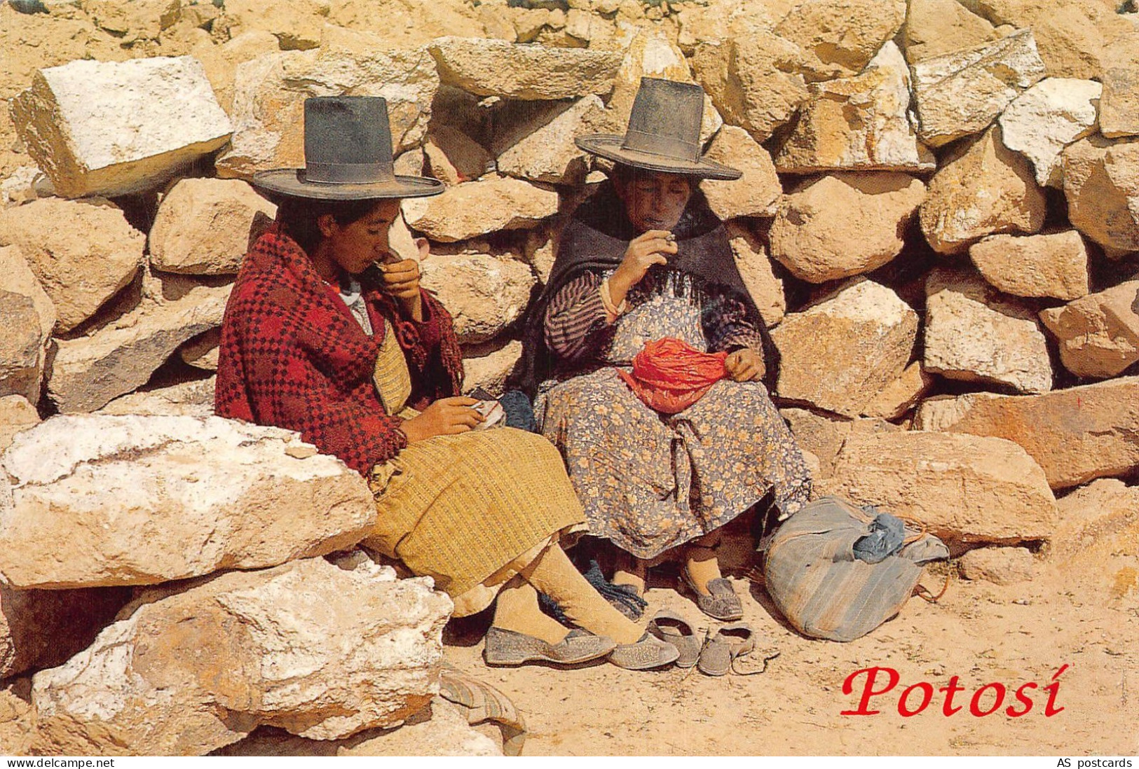 Bolivia Potosi Mujeres Mineras Woman Miners Ethnic Native postcard C429