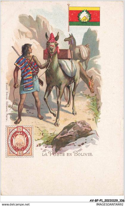 AV-BFP1-0054 - BOLIVIE - La poste en Bolivie - Drapeau