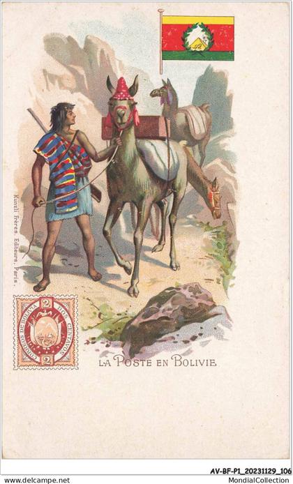 AV-BFP1-0054 - BOLIVIE - La poste en Bolivie - Drapeau