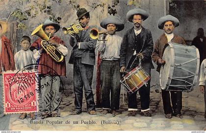 Bolivia - Banda popular de un pueblo - Ed. Gonzalez y Medina