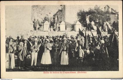 CPA Copacabana Bolivien, tanzende Menschen