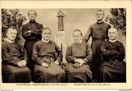 CPA La Paz Bolivien, Missionare, Redemptoristen, Gruppenportrait