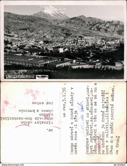 Postcard La Paz Fabrikanlage - Stadt 1956