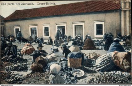 CPA Oruro Bolivien, Una parte del Mercado