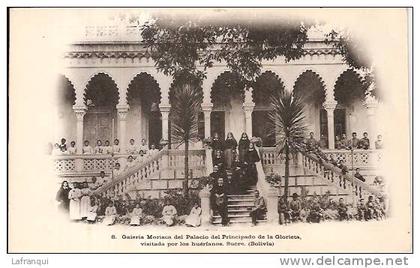 BOLIVIE- ref 07-sucre -galeria morisca del palacio del principe de la glorieta-visatada por los huerfanos