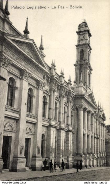 CPA La Paz Bolivien, Palacio Legislativo, Architektur, , schwarz-weiß