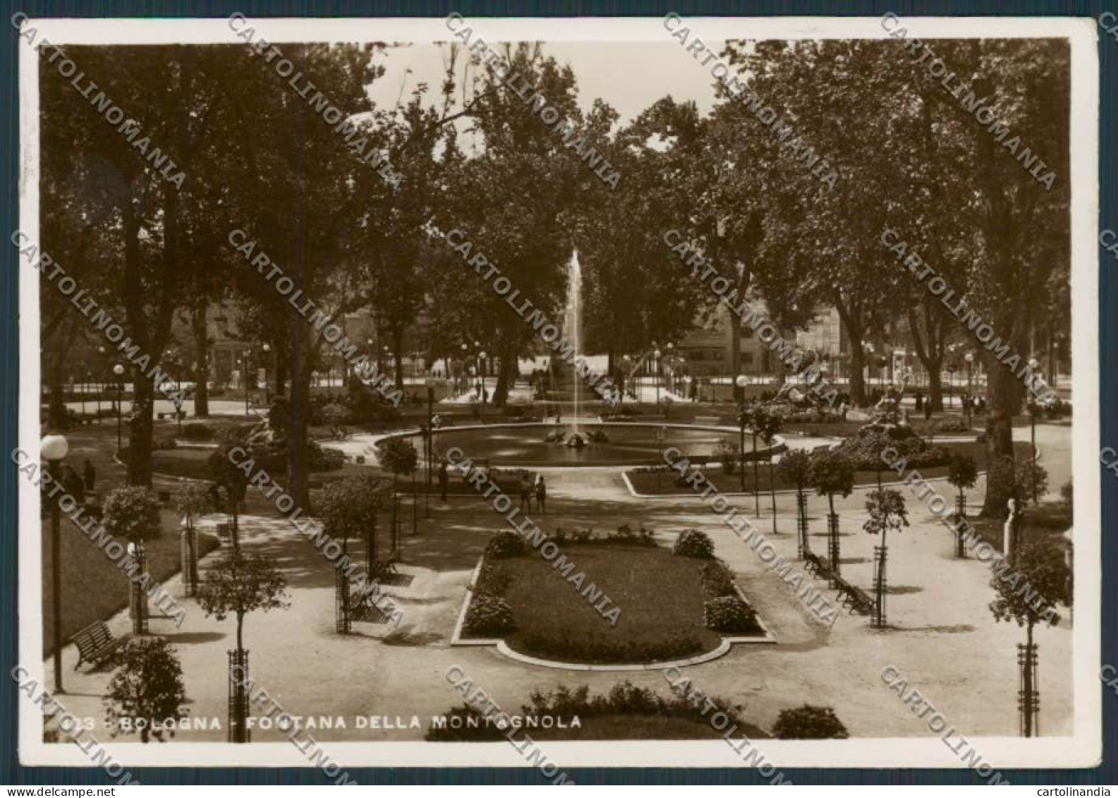 Bologna Città Fontana Montagnola foto cartolina BB3664