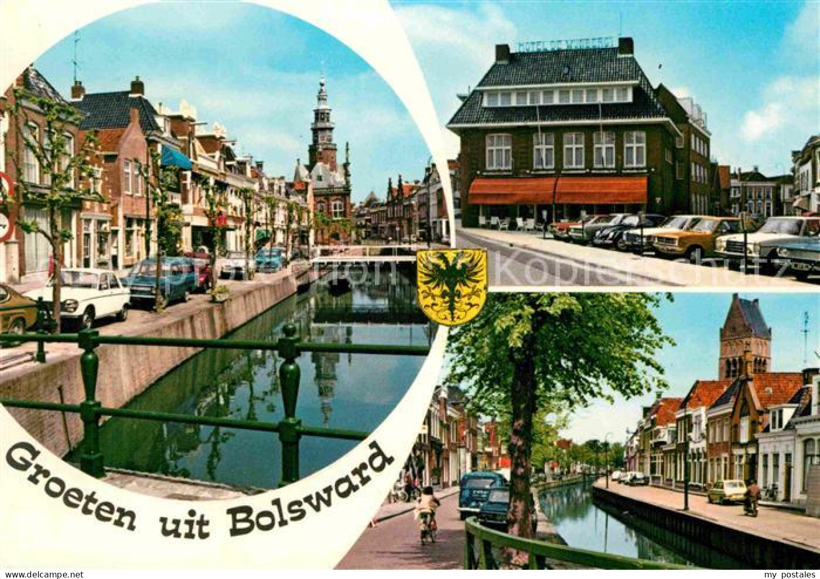 Bolsward Boalsert Kanal Rathaus Hotel Kirchturm