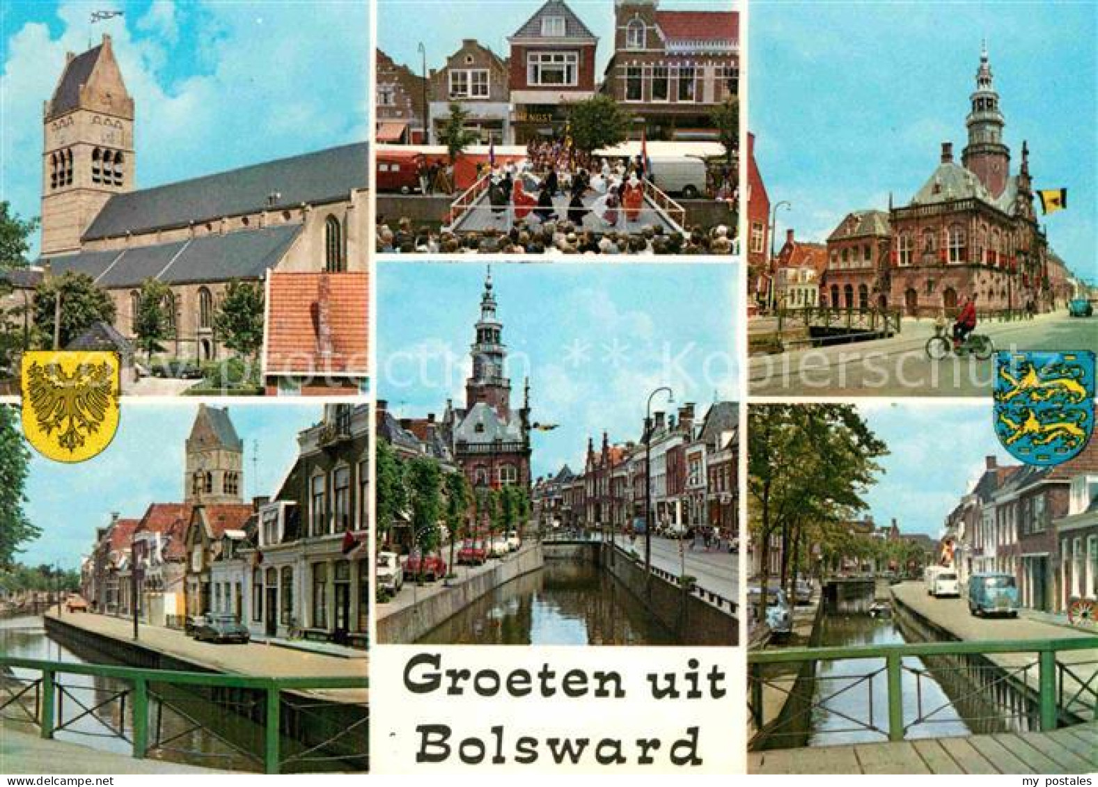 Bolsward Boalsert Kirche Rathaus Kanal