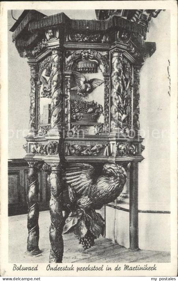 Bolsward Boalsert Onderstuk preekstoel in de Martinikerk