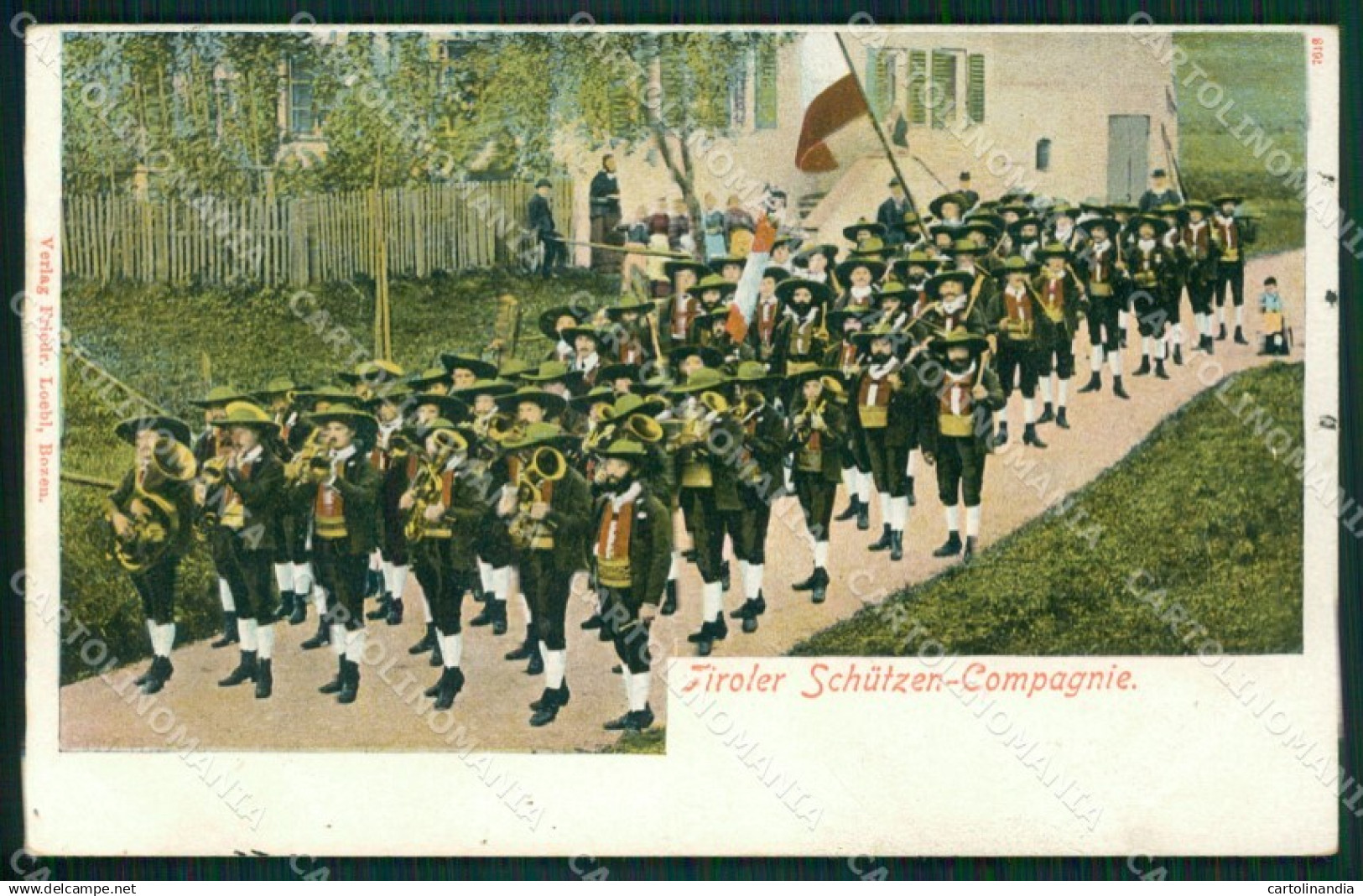 Bolzano Alto Adige Costumi Banda Musicale cartolina QZ8421