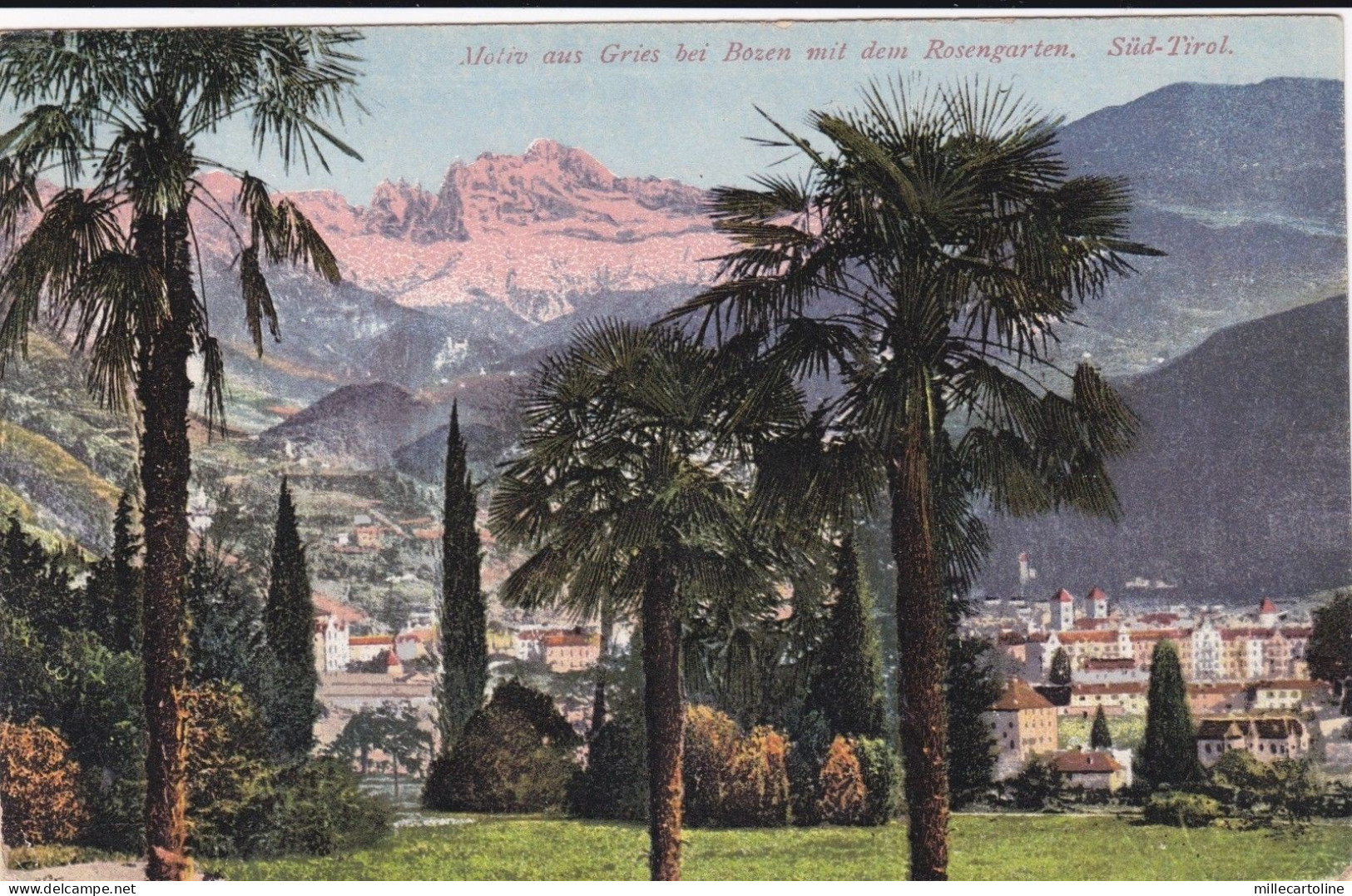 BOLZANO - BOZEN  - Motiv aus Gries bei Bozen mit dem Rosengarten - sud-tirol