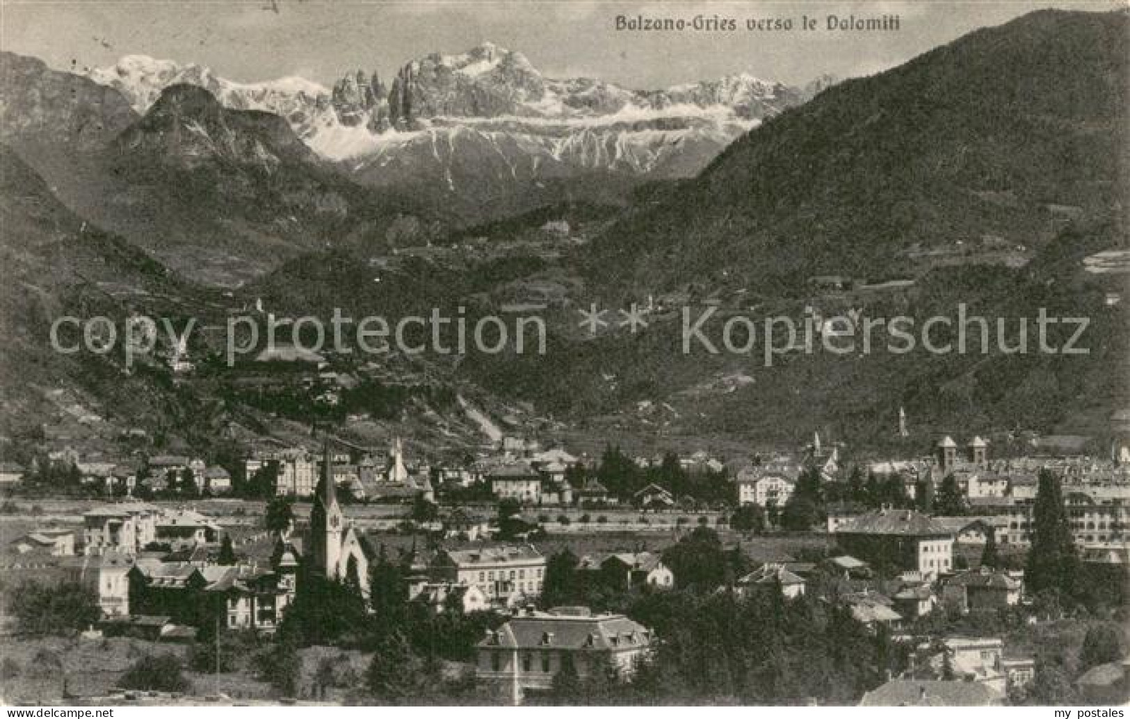 Bolzano Gesamtansicht Bolzano-Gries m. Dolomiten
