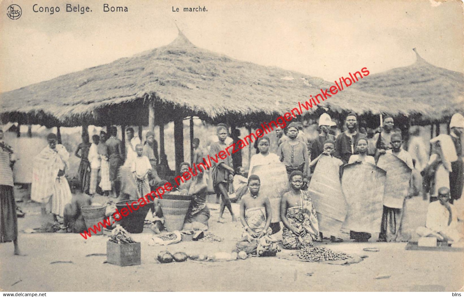 Boma - Le marché - Congo Belge Belgisch Kongo