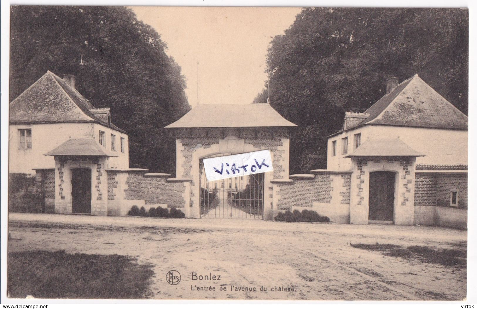 Bonlez ( Chaumont-Gistoux). L'entrée de l'avenue du château. ( Baron Louis de Verreycken). 1913