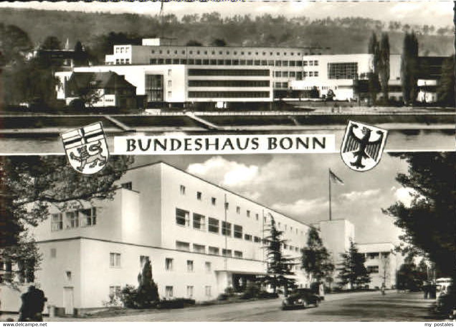Bonn Rhein Bonn Bundeshaus ungelaufen ca. 1965