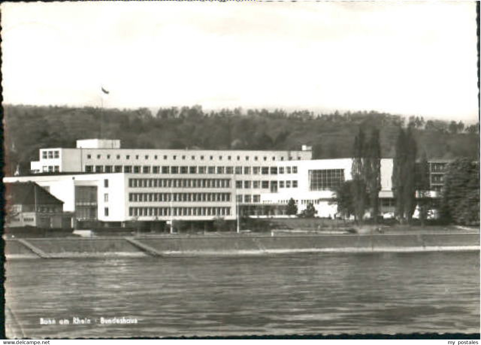 Bonn Rhein Bonn Bundeshaus x 1957
