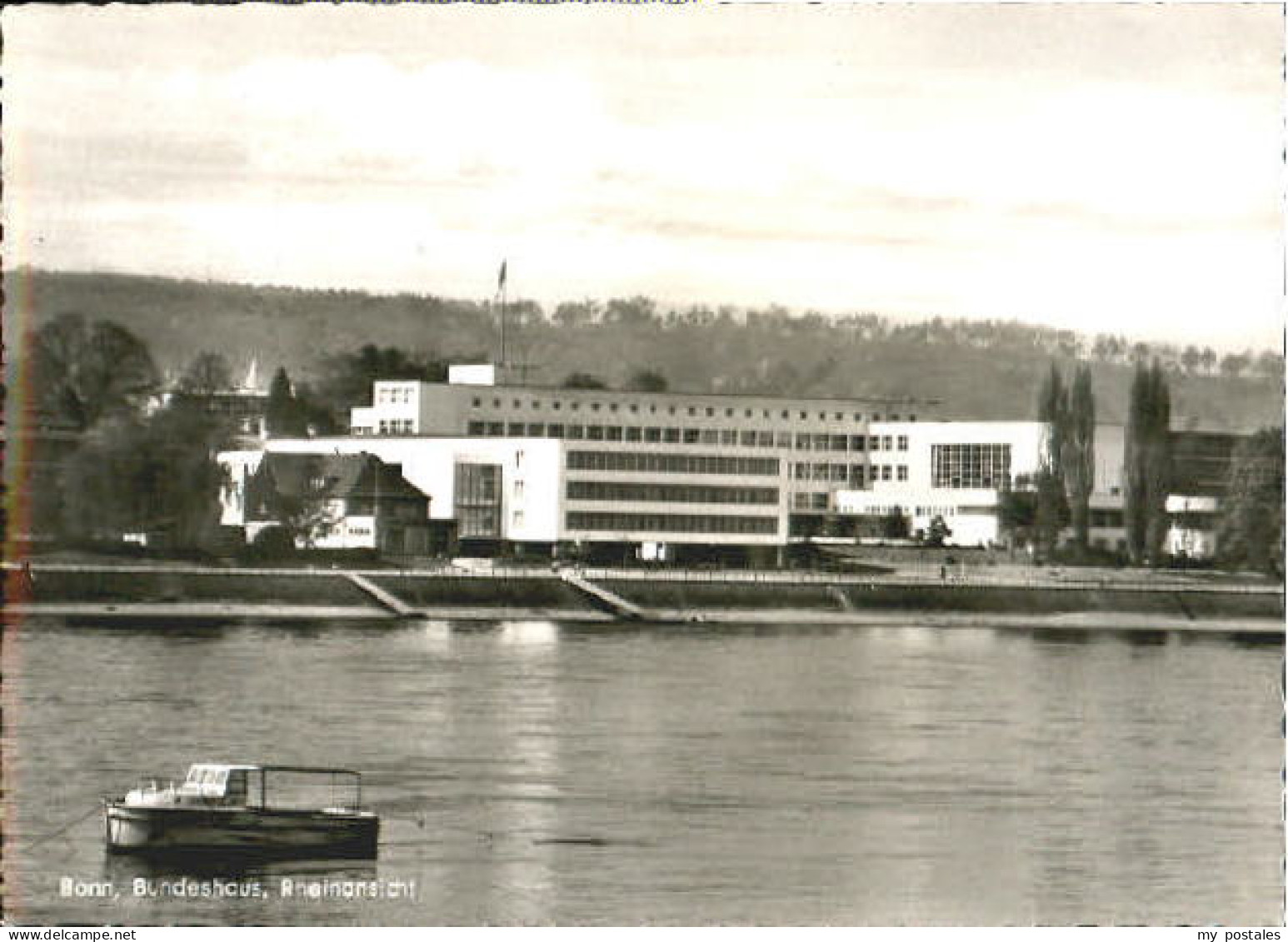 Bonn Rhein Bonn Bundeshaus x 1962
