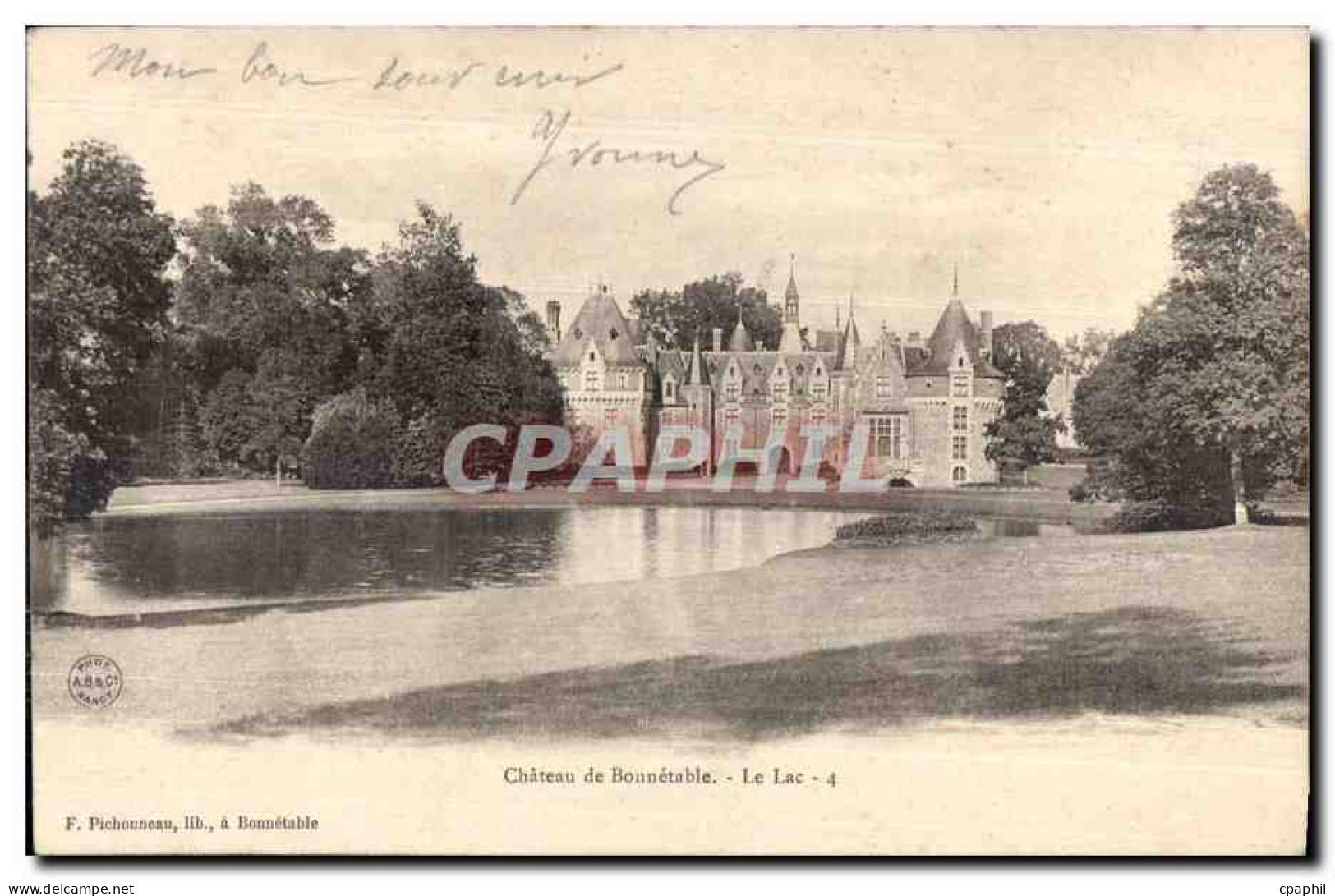 Bonnetable - Le Chateau - Le Lac - CPA