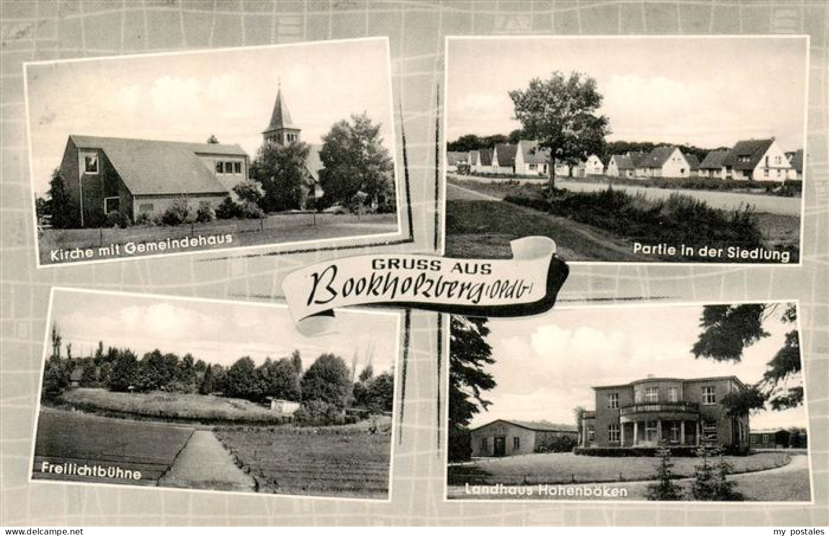 Bookholzberg Ganderkesee Kirche mit Gemeindehaus Siedlung Freilichtbuehne Landha
