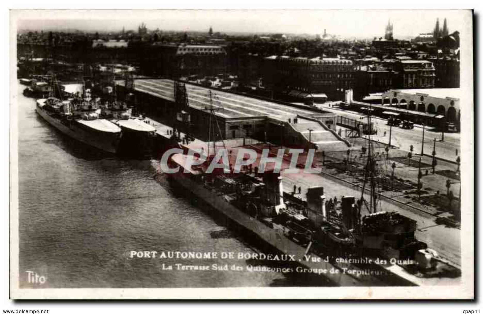 Bordeaux - Port Autonome de Bordeaux - Vue d'ensemble des Quais - CPA