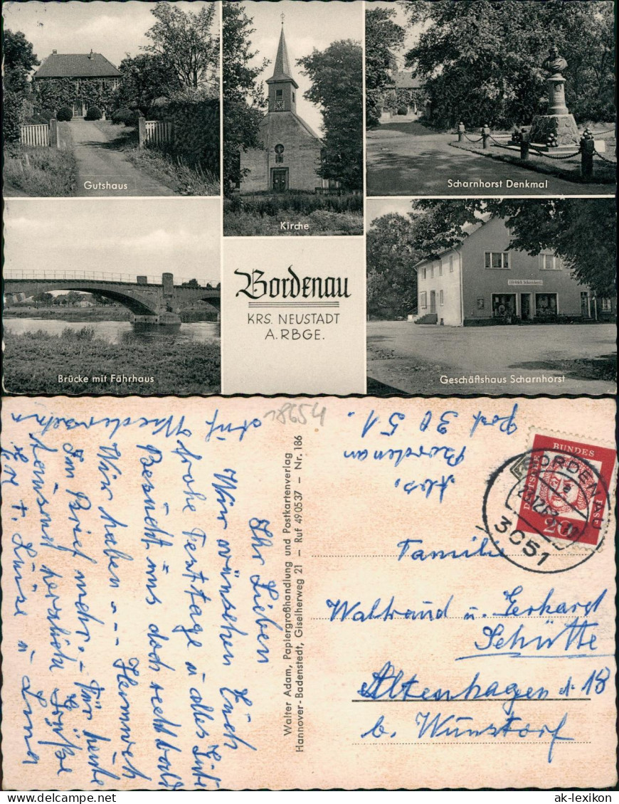 Bordenau-Neustadt am Rübenberge Gutshaus, Geschäftftshaus, Kirche 1963