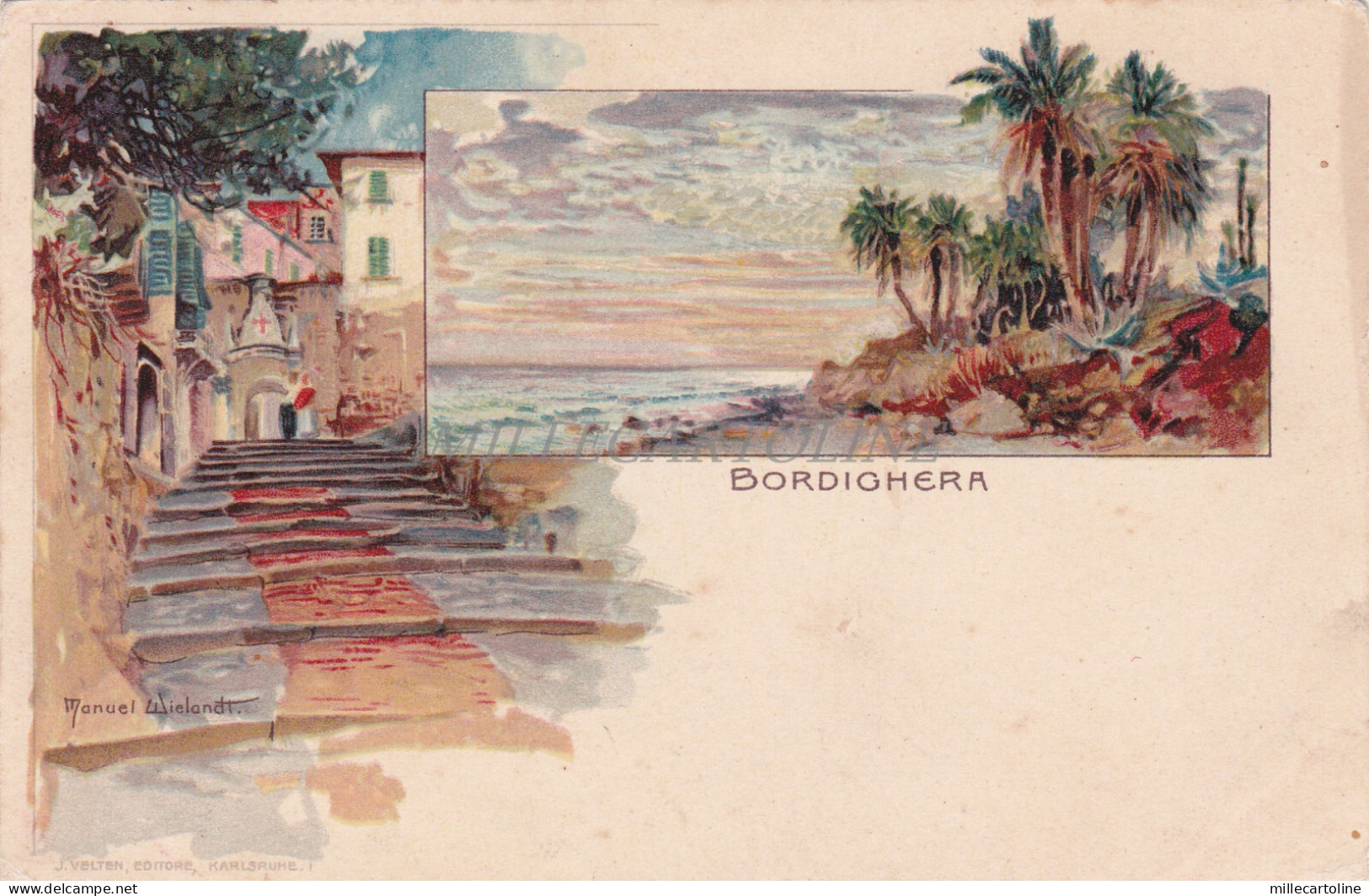 BORDIGHERA - Vedute, Manuel Wielandt, J. Velten