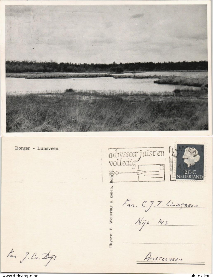 Borger-Odoorn Borger - Lunsveen Landschaft Holland Niederlande 1970